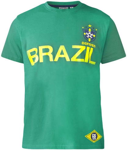 D555 Unisex World Cup Football England & Brazil Short Sleeve T-Shirts S-6XL