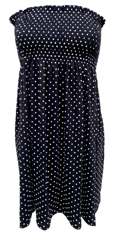 Pattern Bandeau Short Dress