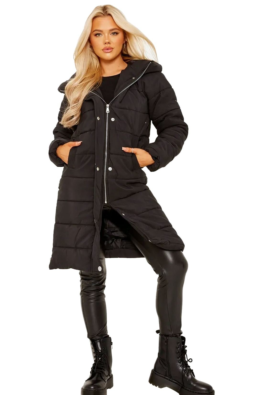 A-Line Padded Hooded Long Puffer Coat