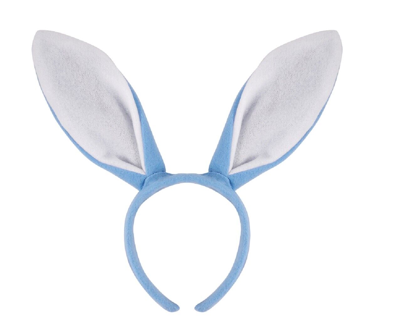 Kids Bunny Ears Blue Pink Headband and White Gloves Costume Sets