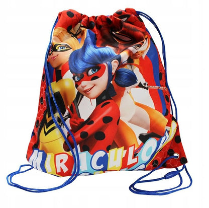 Miraculous Ladybug & Cat Noir Drawstring Bag