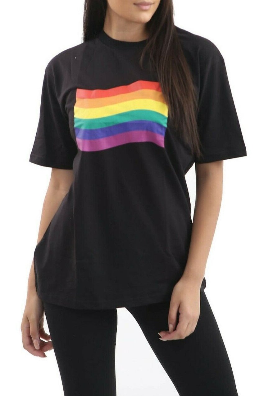 Unisex Rainbow Pride Flag Short Sleeve T-Shirt