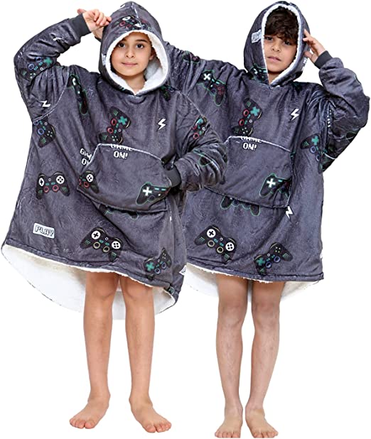 Kids Oversized Hug & Snug Hoodie Soft Blanket Hoodies UK