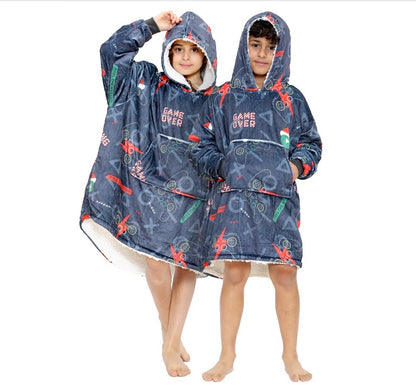 Kids Oversized Hug & Snug Hoodie Soft Blanket Hoodies UK