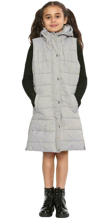 Long Hooded Gilet Coat