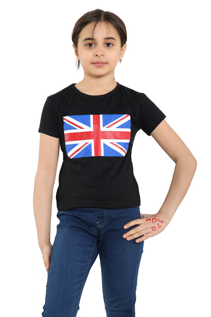 Kids Union Jack Flag Team GB 3/4 Length T-Shirt