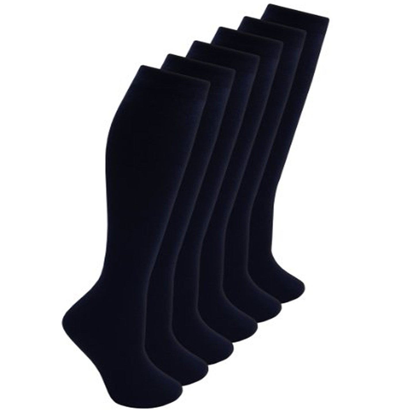 Girls Knee High Navy Blue School Socks.