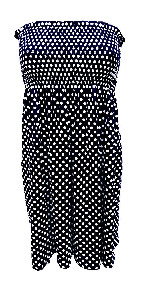 Pattern Bandeau Short Dress