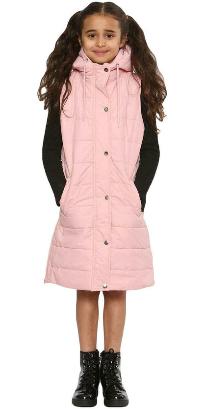 Long Hooded Gilet Coat