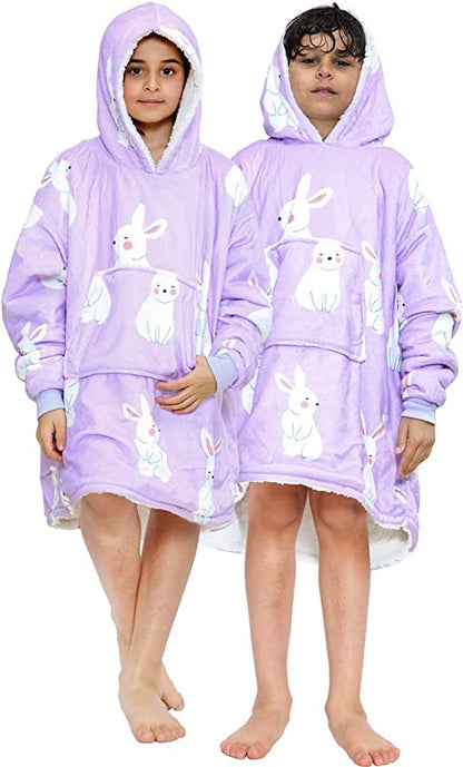 Kids Oversized Hug & Snug Hoodie Soft Blanket Hoodies UK