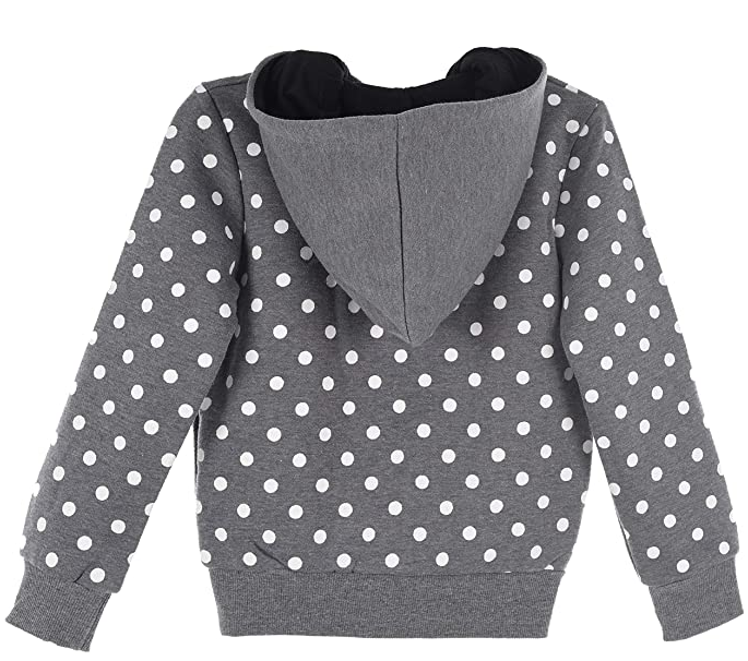 Image Of Back Of The Grey Ladybug Hoodie