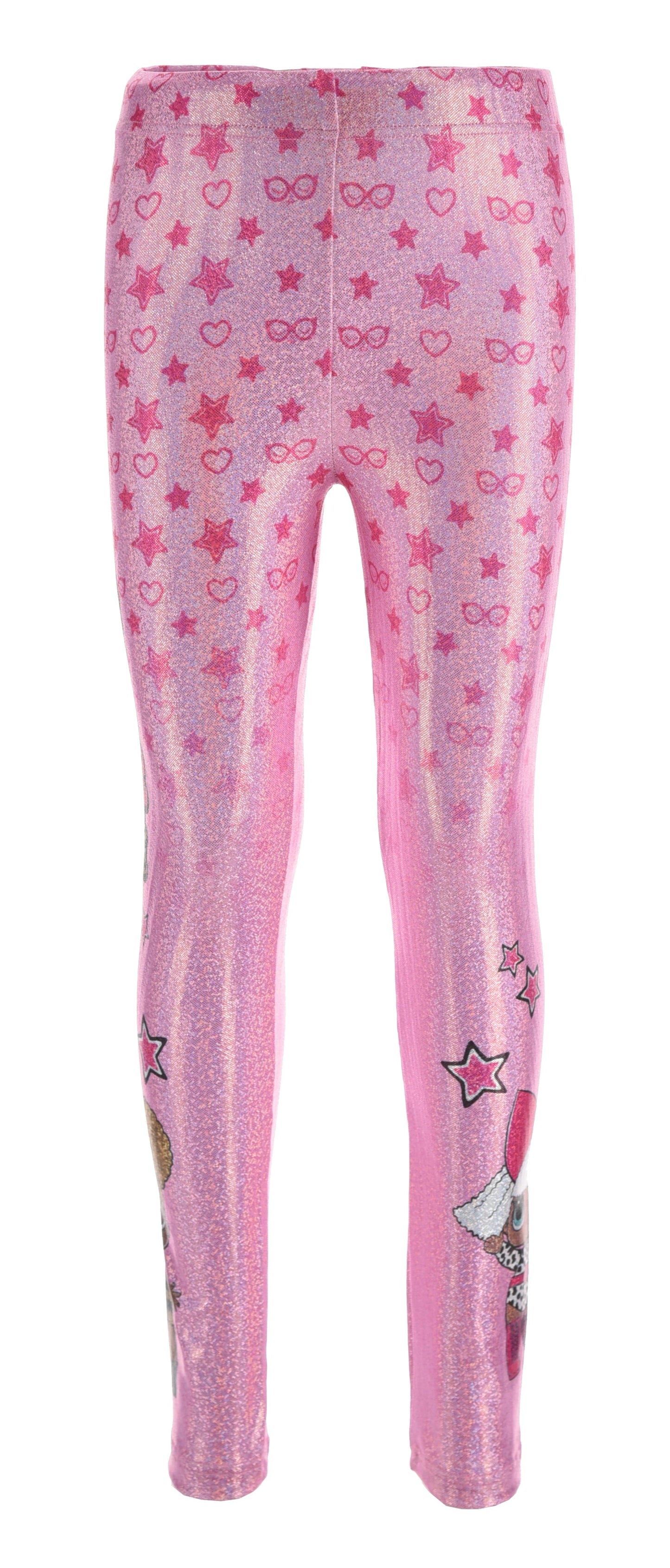 L.O.L Surprise Shiny Leggings, Pink, Ages 5-6 (116cm), 7-8 (128cm), 9-10 (132cm), CM Sizes Are The Approximate Height Of The Child, 92% Polyester 8% Elastane, Official Merchandise