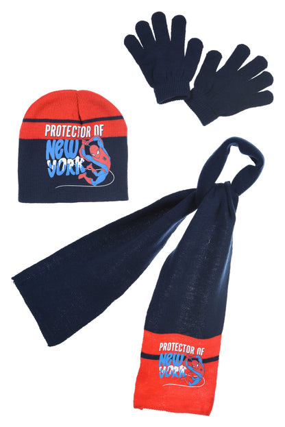 Marvel Spider-Man Hat Scarf and Gloves Set