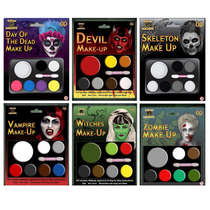 Zombie Witch Vampire Skeleton Devil Undead Makeup Palettes