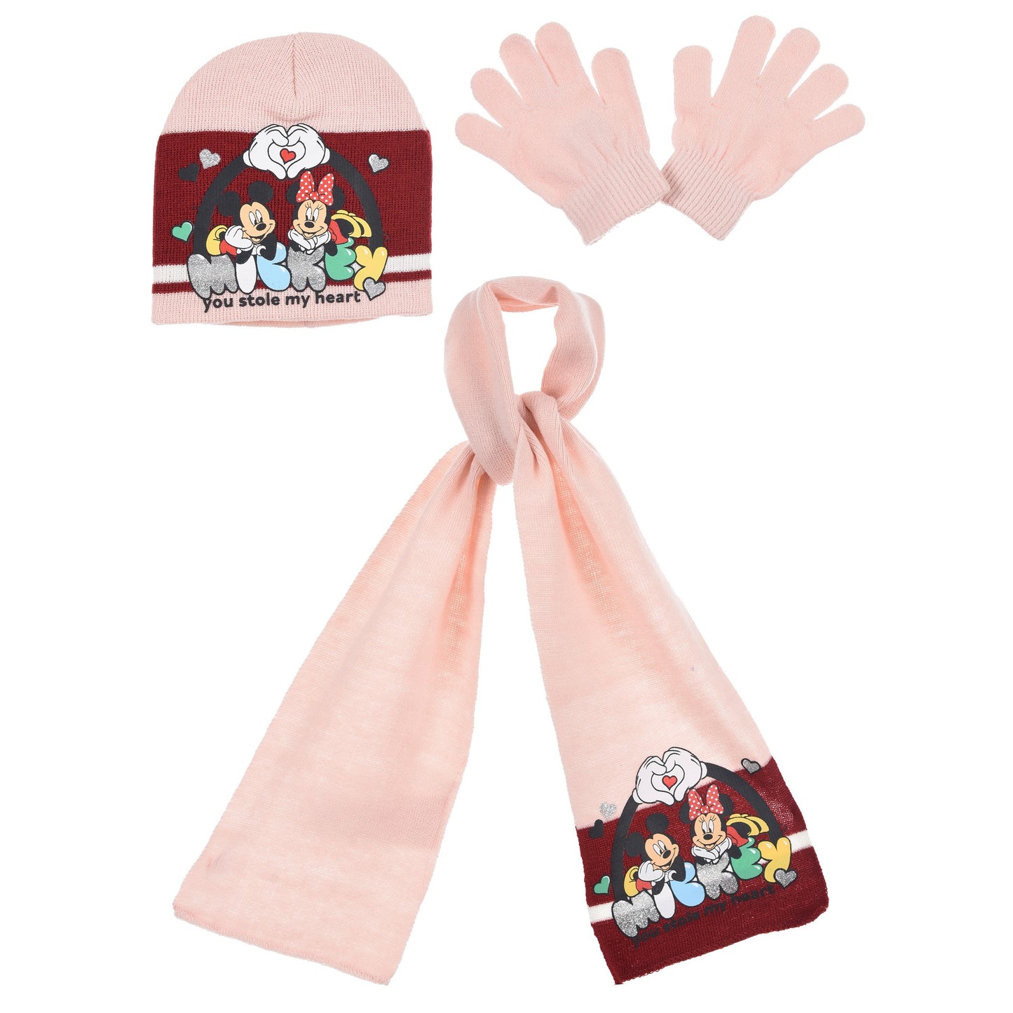 Disney Minnie Mouse Hat Scarf & Gloves Set