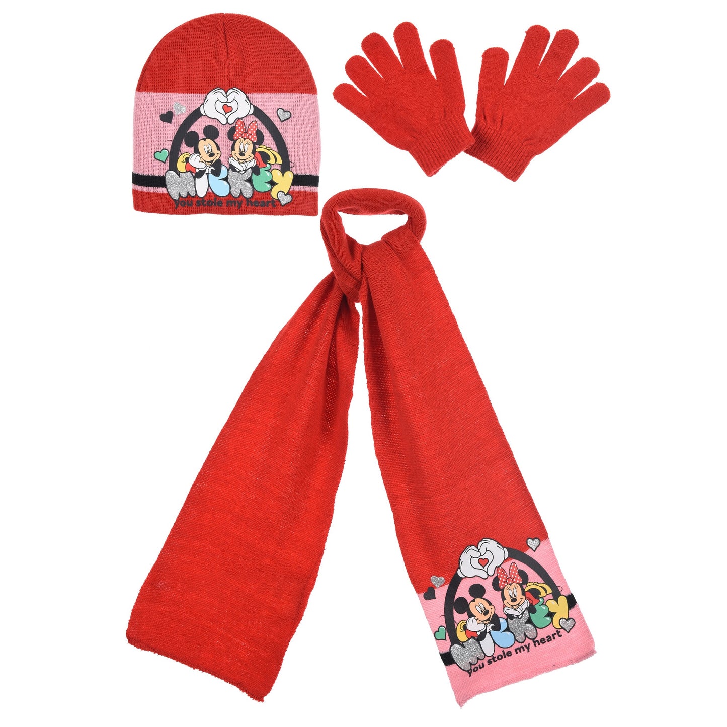 Disney Minnie Mouse Hat Scarf & Gloves Set