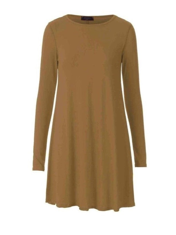 Long Sleeve Swing Dresses