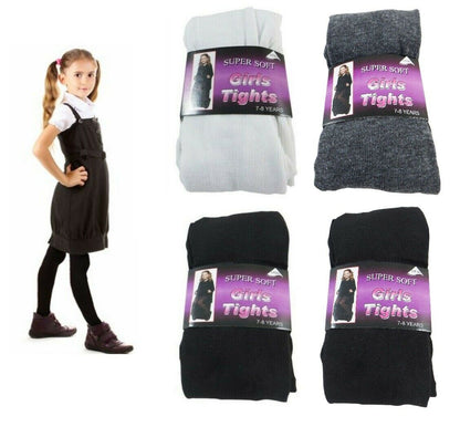 Girls Children Soft Cotton School Tights