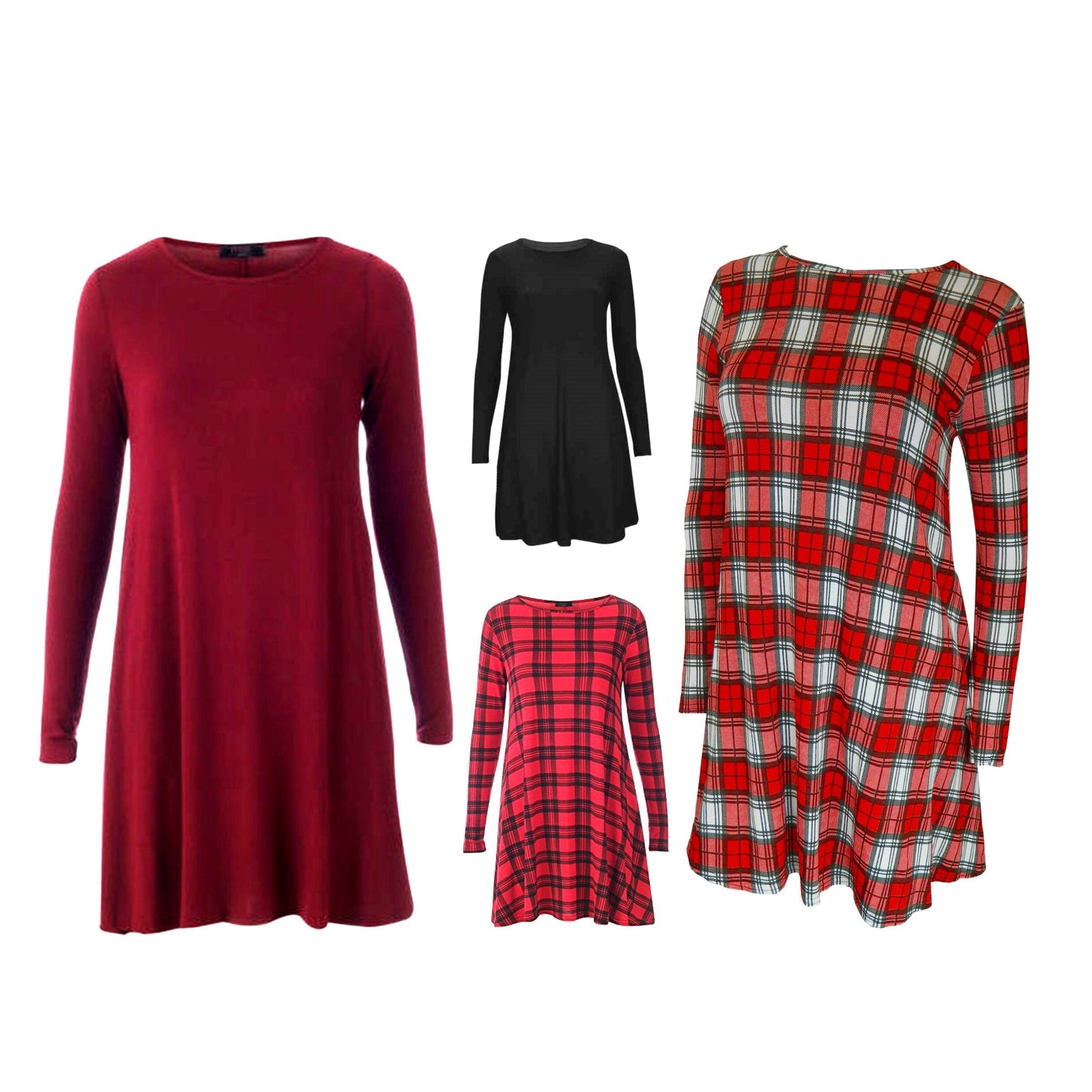 Long Sleeve Swing Dresses